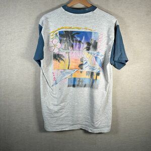 Vtg 90s Mississippi Coast Graphic T Shirt Men XL Single Stitch Travel Faded USA